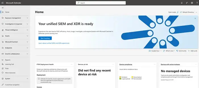 Microsoft Defender XDR — Centralized Security Management